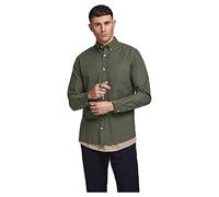 JACK & JONES Jjeoxford Shirt L/S S21 Noos Maglietta, Forest Night/Fit: Slim Fit, XS Uomo