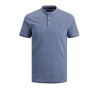 Jack & Jones Paulos Mao Short Sleeve Polo Blu S Uomo