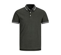 JACK & JONES Jjepaulos Polo SS +Fit, Forest Night/Dettagli: Play 1, 5XL Uomo