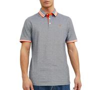 JACK & JONES Jjepaulos Polo Ss Noos Maglietta, Navy Blazer/Detail:neon, M Uomo