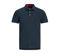 JACK & JONES Jjepaulos Polo Ss Noos Maglietta, Navy Blazer/Detail: Tonal/True Red/Slim, XL Uomo