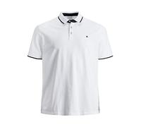 JACK & JONES JJEPAULOS POLO SS NOOS PLS, Polo-Shirt Uomo, Bianco (White Detail:PS), 2XL