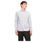 JACK & JONES JJEREMY Detail Shirt LS Noos, Bianco, XL