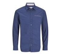 JJEREMY Detail Shirt LS Noos, Blu Medievale, S