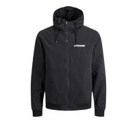 JACK & JONES Jjerush Blocking Hood Bomber Noos Giacca, Black/Detail: Solid, S Uomo