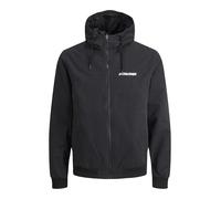 JACK & JONES Jjerush Blocking Hood Bomber Noos Giacca, Black/Detail: Solid, XXL Uomo