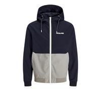 JACK & JONES Jjerush Hood Bomber Noos Giacca Corta, Blu, M Uomo
