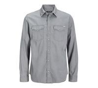 JACK & JONES Jjesheridan Shirt L/s, Camicia in jeans Uomo, Grigio (Light Grey Denim Fit:Slim), X-Large
