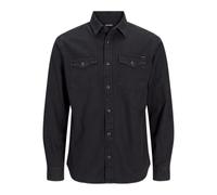 JACK & JONES Jjesheridan Shirt L/s, Camicia in jeans Uomo, Nero (Black Denim Fit:Slim), Small