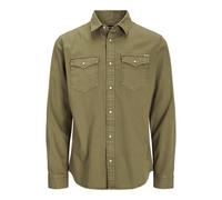 JACK & JONES JJESHERIDAN SHIRT L/S NOOS, Camicia, Uomo, Verde (Forest Night), M