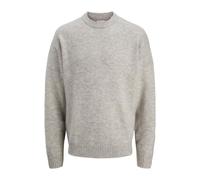 JACK & JONES Jjesoho Ollie Knit Crew Neck SN, Chiaro Grigio Melange, M