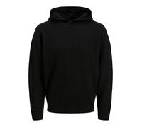 Jack & Jones - Felpa in maglia soffice nera con cappuccio-Nero XL