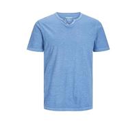 JACK & JONES Jjesplit Neck Tee Ss Noos, T-Shirt Uomo, Blu (Pacific Coast), L