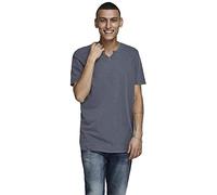 JACK & JONES Jjesplit Neck Tee Ss Noos, T-Shirt Uomo, Navy Blazer, M