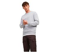 JACK & JONES Jjestar Basic Felpa Girocollo da Uomo, Melange Grigio Chiaro., XL