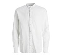 JACK & JONES Jjesummer Band Linen Shirt LS SN Pantaloni Chino, Bianco, L Uomo