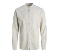 JACK & JONES Jjesummer Band Linen Shirt LS SN Pantaloni Chino, Crockery 1, XL Uomo