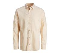 JACK & JONES Jjesummer Linen Shirt LS SN Pantaloni Chino, Apricot Ice, L Uomo