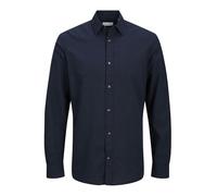 Jack&Jones camicia manica lunga in misto lino blu L