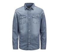 JACK & JONES Jjewestern Sheridan Shirt L/S Noos Jr Camicia di Jeans, Media Blu Denim, 152 Bambini e Ragazzi