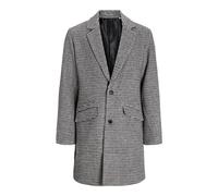 JACK & JONES Jjhays Wool Blend Coat Cappotto, Seal Brown/Detail:Houndstooth, L Uomo