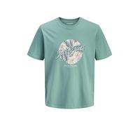 JACK & JONES Jjhonolulu Shape Tee SS Crew Neck, Blu Minerale, S