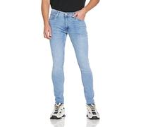JACK & JONES Jjiglenn Uomo Jeans Azzurro W33L32 70% Cotone, 28% Poliestere, 2% elasthane Slim Fit