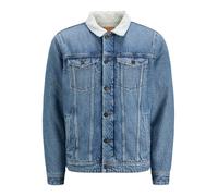 JACK & JONES Jjijean Jjjjacket W. Sherpa sq 024 SN, Blu Denim, m, Blu Denim, M