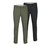 JACK & JONES Jjimarco Jjdave Sa 2 Pack Pantaloni, Nero, 36/34 (Pacco da 2) Uomo