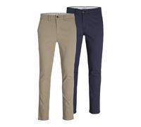 JACK & JONES Jjimarco Jjdave Sa - Pantaloni da Uomo, Confezione da 2, Beige, 36W/30L