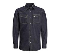 JACK&JONES Jjireno Jjshirt MF 241, Blu Denim, S