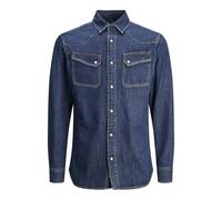 Jack & Jones Maglietta Jjireno MF 141 Jeans Blu Denim S Uomo