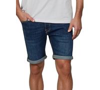 JACK & JONES JJIRICK - Shorts da uomo in denim elasticizzato - Vestibilità regolare - Bermuda estivi - Denim - Colore solido - Nero e blu - Taglie S, M, L, XL, XXL, L