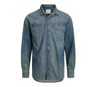 Jack & Jones Jjivincent Jjshirt Sq 844 Noos, Blu Denim, M