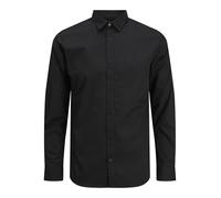 JACK & JONES Jjjoe Shirt LS Plain Camicia, Nero, S Donna