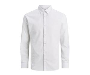 JACK&JONES JJJOE Shirt LS TC Noos MNI, Camicia Bambino, White,