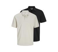 JACK & JONES JJKane Polo SS 2Pk MP, Nero, L (Pacco da 2) Uomo