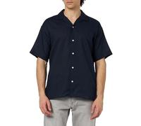 JACK & JONES Jjlinen Resort Shirt SS Camicia, Blazer Blu Marine, S Uomo