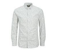 JACK & JONES Jjmatheo-Maglietta con Stampa dettagliata, Taglia L Camicia Casual, Bianco, S Uomo