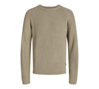 JACK & JONES Jjpannel Knit Crew Neck Aw25 Pls - Plus Size, Crockery, 6XL