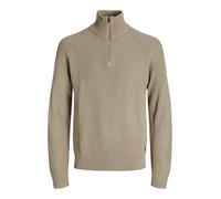 JACK & JONES Jjpannel Knit Half Zip Aw25, Crockery, XXL