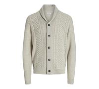 JACK & JONES Jjpaul Knit Shawl Cardigan, Melange Bianco, M