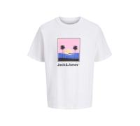JACK & JONES Jjperry Tee SS Crew Neck, Bianco, XL Uomo