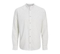 JACK & JONES Jjpierre Slub AOP Band Shirt L, Bianco, M
