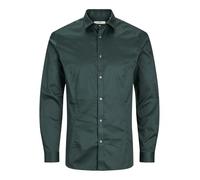 JACK & JONES Jjprparma-Maglietta L/S Noos Camicia a Maniche Lunghe, Darkest Spruce/Fit: Super Slim, S Uomo