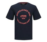 JACK & JONES Jjsimon Tee SS Crew Neck Canottiera, Sky Captain/Stampa: Grande, XS Uomo