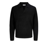 JACK & JONES Jjsoho Ollie Knit Split Neck, Nero, M