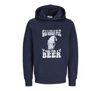 JACK & JONES Jjxmas One Color Funny Sweat Hood Felpa con Cappuccio, Sky Captain, XS Uomo