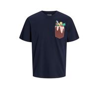 JACK & JONES Jjxmas Pocket Tee SS Crew Neck T-Shirt, Sky Captain, S Uomo