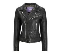 JACK & JONES Jjxx Jxcalvin Leather Biker Jkt Noos, Giacca in pelle Donna, Nero, S
